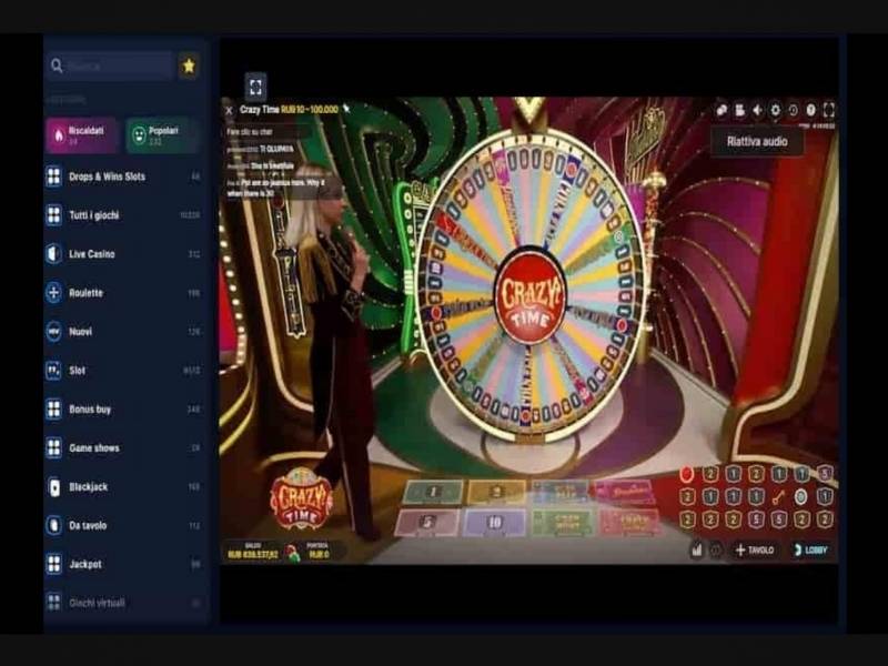 Jouez à Crazy Time sur 1Win Casino