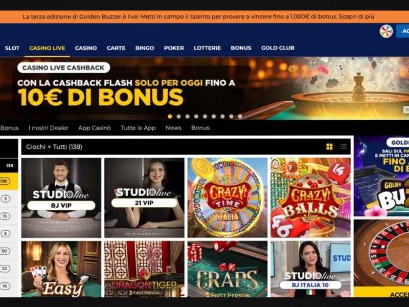 Retrait des gains de Crazy Time au GoldBet Casino